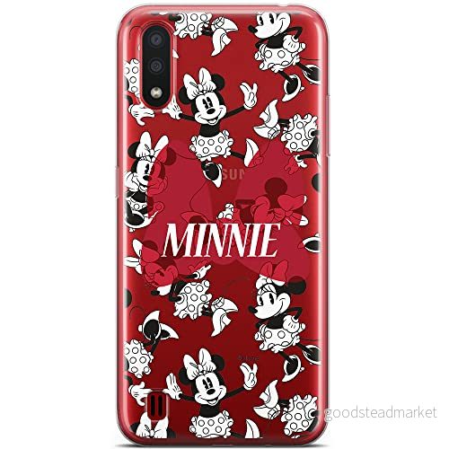 ERT GROUP mobiltelefonfodral för Samsung A01 originalt och officiellt licensierat Disney mönster Minnie 048 optimalt anpassad till formen på mobiltelefonen, gedeeltelijk transparant 5904805425431