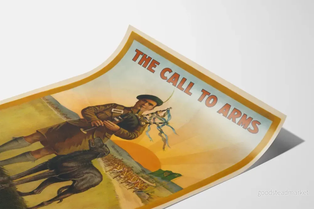 Vintageposter The Call to Arms - Militär irländsk väggdekoration - Bild 3