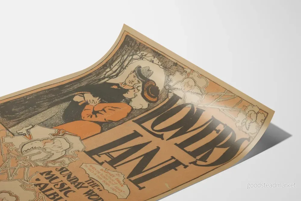 Vintageposter Lovers Lane - Retro musikväggdekoration - Bild 3