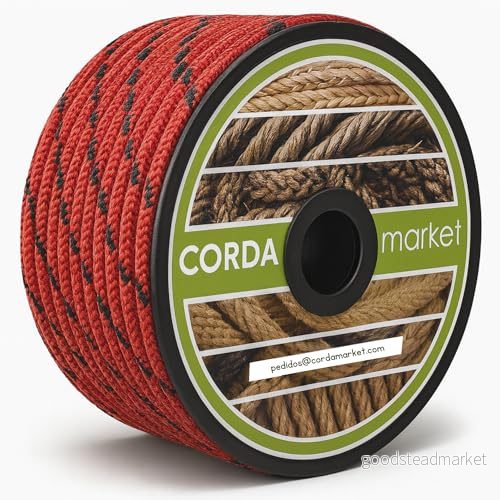 CORDAMARKET 10mm Strålrep, Vuxna Unisex, Röd, 25mts 8422680111968