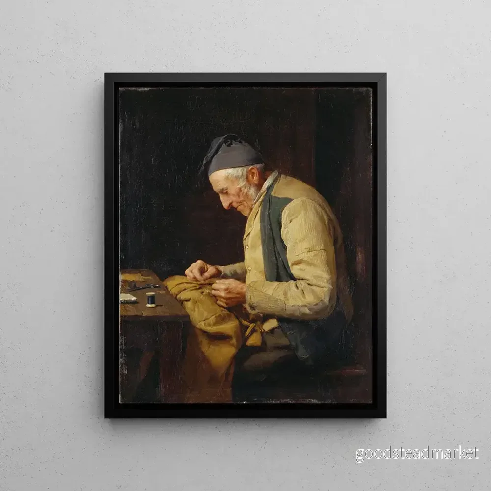 Målning Le Tailleur du village – Albert Anker | Konsttryck Målning Le Tailleur du village – Albert Anker | Konsttryck