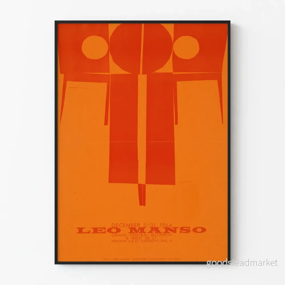 Dekorativ abstrakt poster i rött och orange Leo Manso Dekorativ abstrakt poster i rött och orange Leo Manso