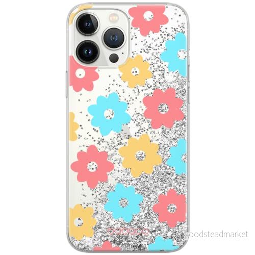 ERT GROUP mobiltelefonfodral för Apple Iphone 7 PLUS/ 8 PLUS originalt och officiellt licensierat Babaco mönster Flowers 011 Vit anpassad till formen på mobiltelefonen, med glitter overflow effekt 5903932588316