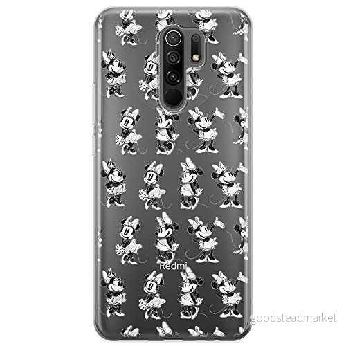 ERT GROUP mobiltelefonfodral för Xiaomi REDMI 9 originalt och officiellt licensierat Disney mönster Minnie 018 optimalt anpassad till formen på mobiltelefonen, gedeeltelijk transparant 5903040287392