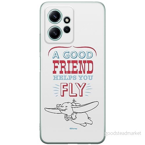 ERT GROUP mobiltelefonfodral för Xiaomi REDMI NOTE 12 4G originalt och officiellt licensierat Disney mönster Dumbo 004 optimalt anpassad till formen på mobiltelefonen, fodral tillverkad av TPU plast 5905511936068