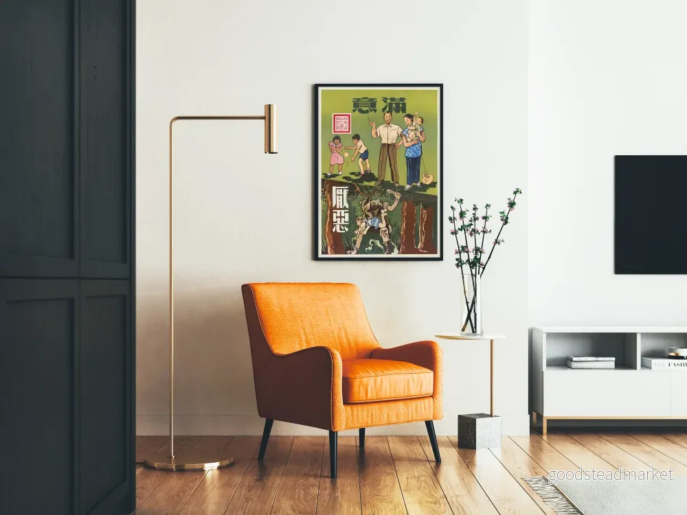 Retro kinesisk familje- och upprorsposter för dekoration - Bild 2