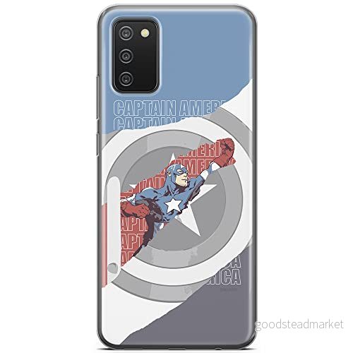 ERT GROUP mobiltelefonfodral för Samsung A02S originalt och officiellt licensierat Marvel mönster Captain America 013 optimalt anpassad till formen på mobiltelefonen, fodral tillverkad av TPU plast 5903040235423