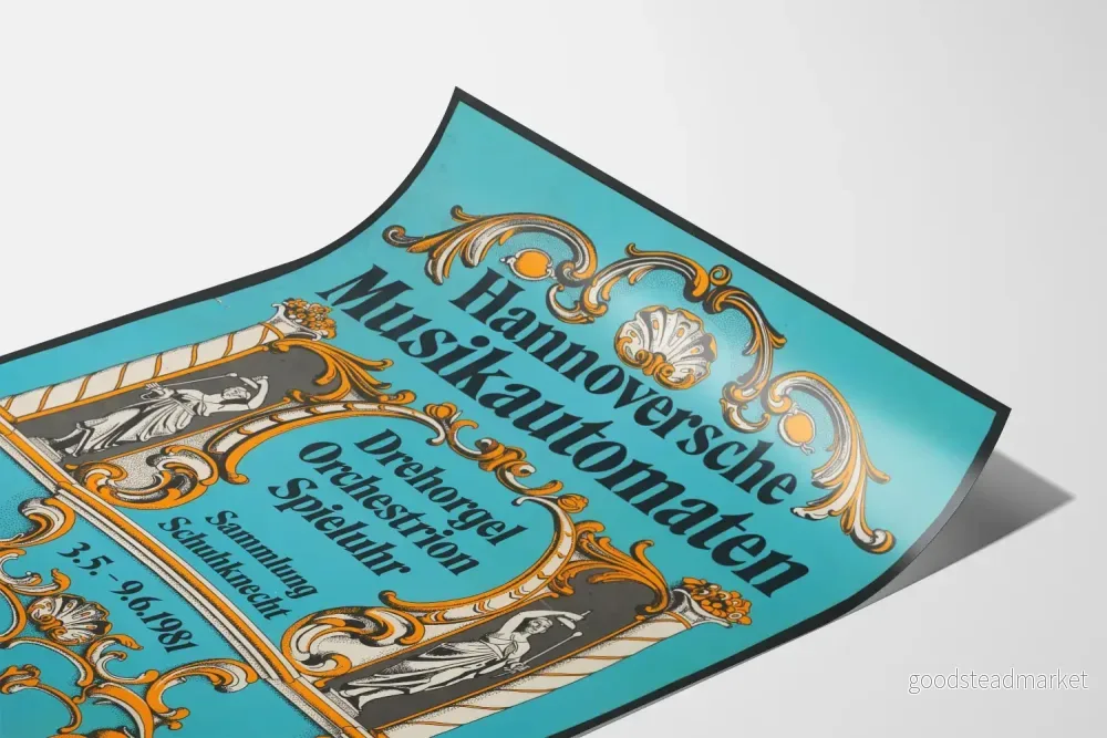 Vintage musikposter Hannoversche Musikautomaten väggdekoration - Bild 3