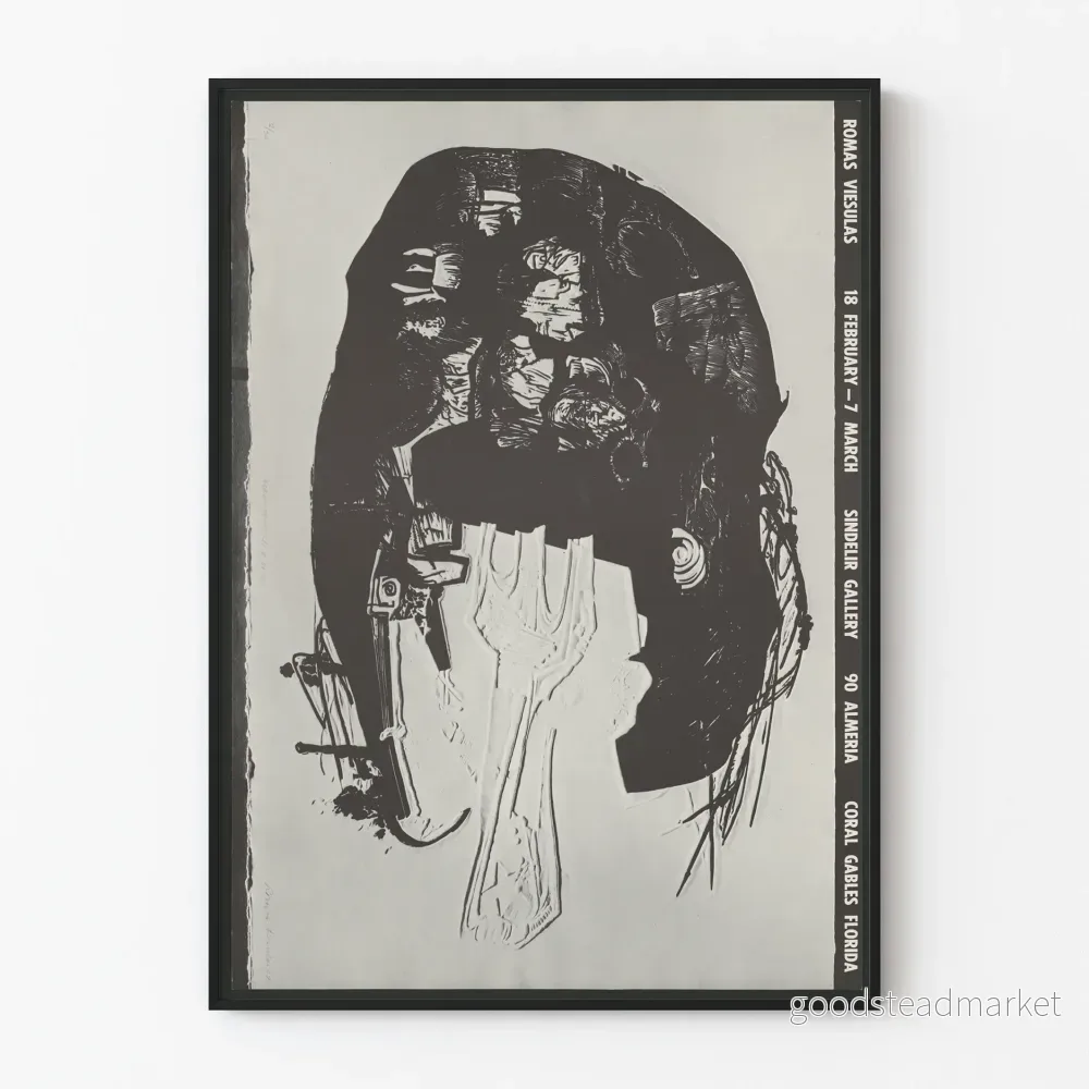 Utställningsposter av Romas Vesulas - Sindellr Gallery 1967