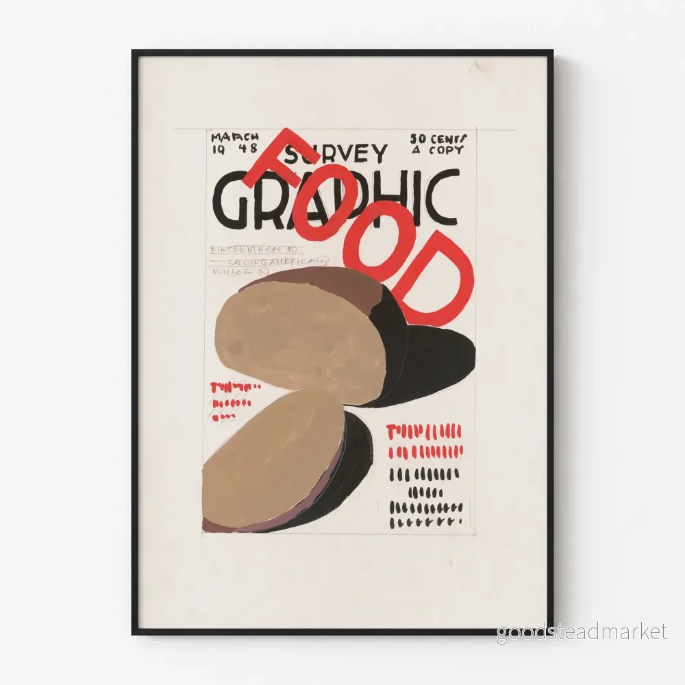 Postertidning Survey Graphic tema Mat