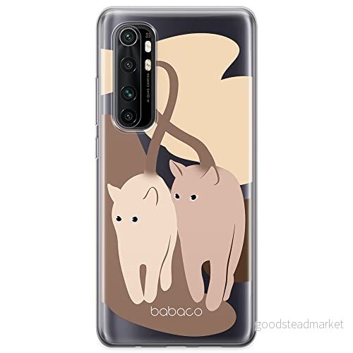 ERT GROUP mobiltelefonfodral för Xiaomi MI NOTE 10 Lite originalt och officiellt licensierat Babaco mönster Cats 002 optimalt anpassad till formen på mobiltelefonen, gedeeltelijk transparant 5905131078285