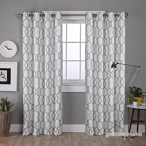Exklusiva hemgardiner Kochi genomföring topppanel par, duvgrå, 52 x 96, 2 stycken 642472018703