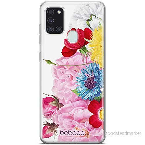 ERT GROUP mobiltelefonfodral för Samsung A21s originalt och officiellt licensierat Babaco mönster Flowers 056 optimalt anpassad till formen på mobiltelefonen, fodral tillverkad av TPU plast 5905131358592