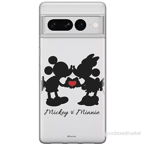 ERT GROUP mobiltelefonfodral för Google PIXEL 7 PRO originalt och officiellt licensierat Disney mönster Mickey & Minnie 003 optimalt anpassad till formen på mobiltelefonen, gedeeltelijk transparant 5905795162603