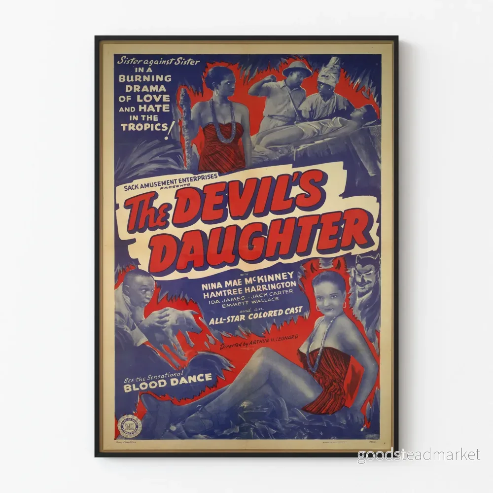 Vintageposter The Devil’s Daughter Design Retro