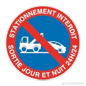 AUA SIGNALETIQUE Parkeringspanel, dygnet runt Ø 450 mm, vinyl självhäftande 3666180270007 AUA SIGNALETIQUE Parkeringspanel, dygnet runt Ø 450 mm, vinyl självhäftande 3666180270007