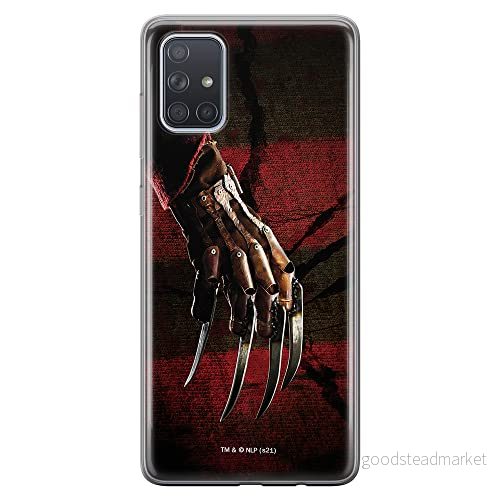 ERT GROUP mobiltelefonfodral för Samsung A71 5G originalt och officiellt licensierat Horror mönster Nightmare of Elm Street 002 anpassad till formen på mobiltelefonen, fodral tillverkad av TPU plast 5905511071677
