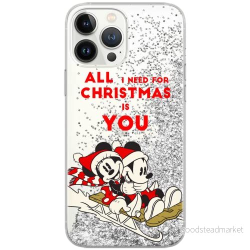 ERT GROUP mobiltelefonfodral för Apple Iphone XS originalt och officiellt licensierat Disney mönster Mickey & Minnie 015 Vit anpassad till formen på mobiltelefonen, med glitter overflow effekt 5903932088670