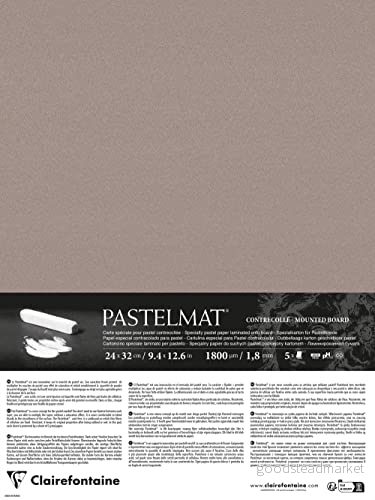 Clairefontaine 796019C Contrecollé Pastelmat 24x32cm 5F gris foncé 3329687960191