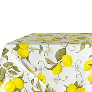 BIANCHERIAWEB köksduk 140 x cm med ritning Ceder Citroner Sommar, Tillverkad i Italy, Bordsduk 100% Bomull 8056710033748