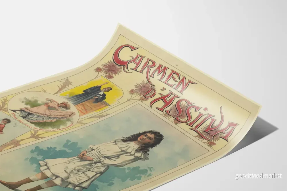 Vintageposter av Carmen d'Assilva, ung dramatiker - Bild 3