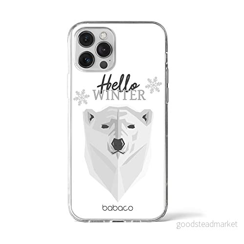 ERT GROUP mobiltelefonfodral för Apple Iphone 12 PRO MAX originalt och officiellt licensierat Babaco mönster Winter 003 Vit anpassad till formen på mobiltelefonen, fodral tillverkad av TPU plast 5903932048063