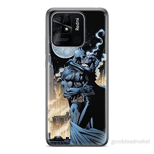 ERT GROUP mobiltelefonfodral för Xiaomi REDMI 10C originalt och officiellt licensierat DC mönster Batman 005 optimalt anpassad till formen på mobiltelefonen, fodral tillverkad av TPU plast 5905511535445