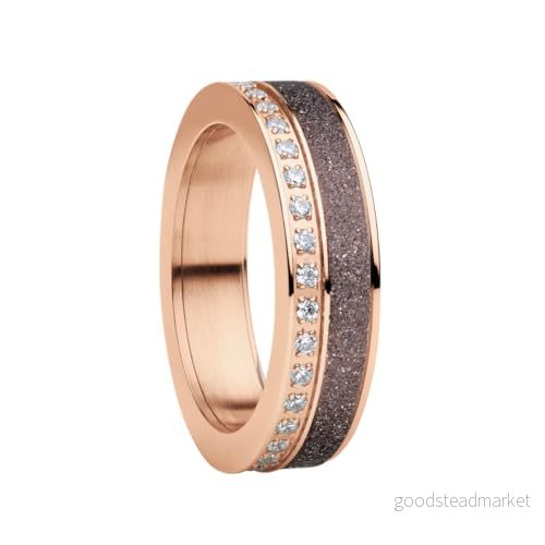 BERING Damring i roséguld glänsande Arctic Symphony Collection med Rostfritt stål Dordogne 9, stål, Kubisk zirkonia 5710718270415