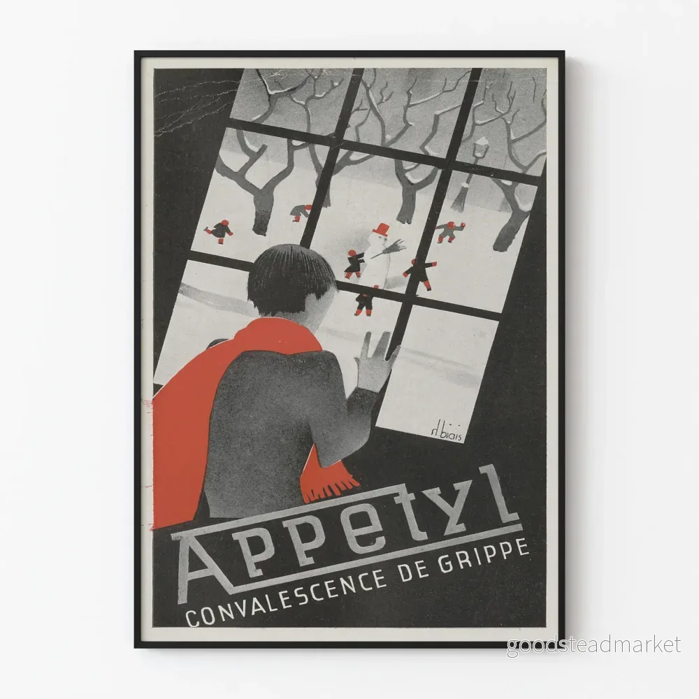 Vintageposter Appetyl konvalescens av influensa