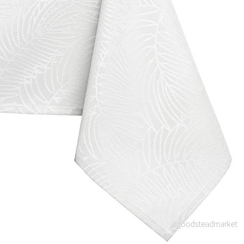 AmeliaHome Bordsduk 40 x cm mellanfilt lotuseffekt vattenavvisande blad vit Gaia 4251758686152