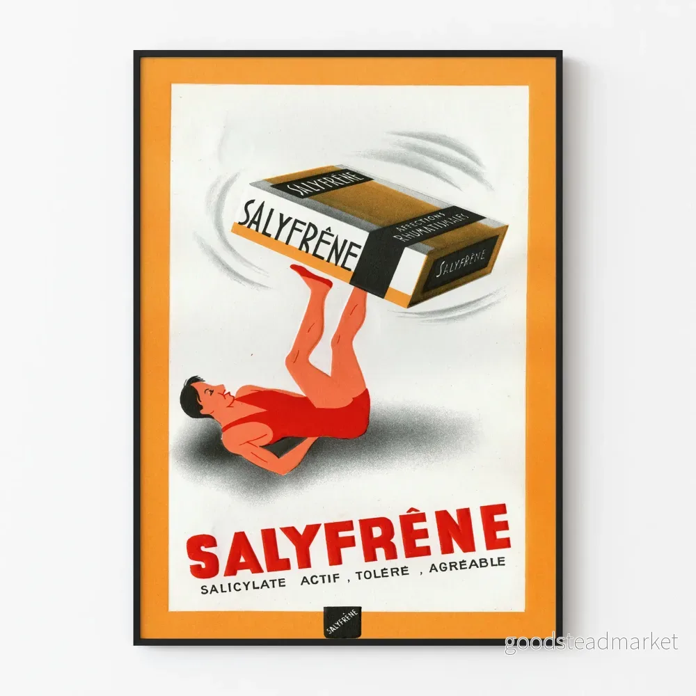 Vintage reklamposter Salyfrène Santé - Retro väggdekoration