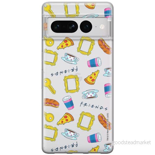 ERT GROUP mobiltelefonfodral för Google PIXEL 7 PRO originalt och officiellt licensierat Friends mönster 026 optimalt anpassad till formen på mobiltelefonen, gedeeltelijk transparant 5905795177720