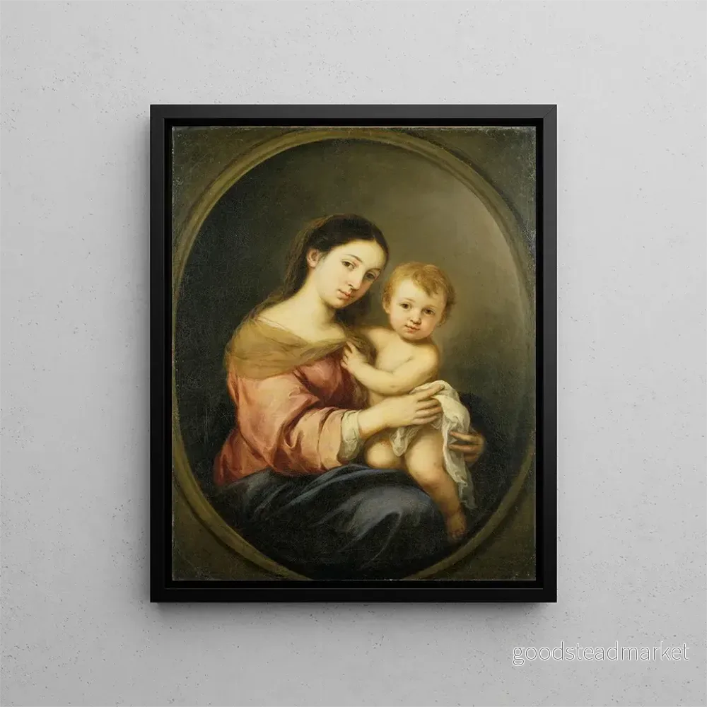 Målning La Vierge à l’Enfant – Bartolomé Esteban Murillo | Konsttryck