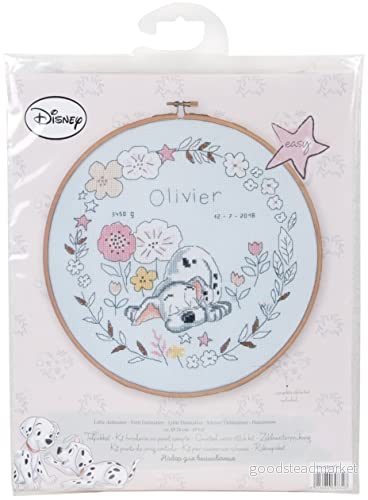 Vervaco stickpack Disney liten dalmatiner, räknemönster, bomull, flerfärgad, 24 x 0,3 cm 5413480697328