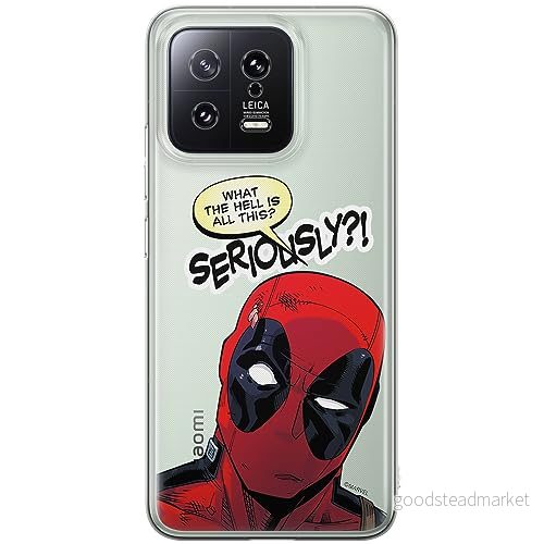ERT GROUP mobiltelefonfodral för Xiaomi 13 originalt och officiellt licensierat Marvel mönster Deadpool 010 optimalt anpassad till formen på mobiltelefonen, gedeeltelijk transparant 5905511912055
