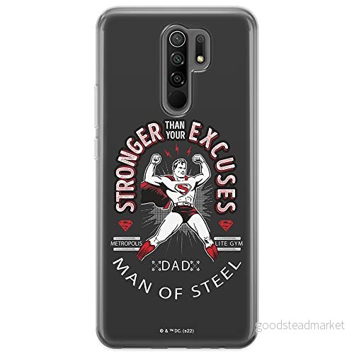 ERT GROUP mobiltelefonfodral för Xiaomi REDMI 9 originalt och officiellt licensierat DC mönster Superman 025 optimalt anpassad till formen på mobiltelefonen, fodral tillverkad av TPU plast 5905131566355