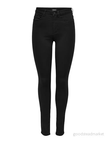 Only Onlroyal High Sk Pim600 Noos Jeans, Svart, XS / 30L 5712412591582