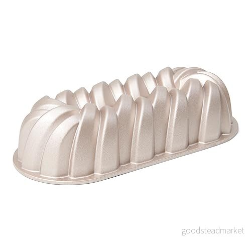 patisse 04503 Flätad kakform, brödform och vriden brioche gjuten aluminium, guldbeige, 31 x 14 8 cm 8712187045034