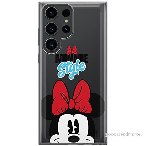 ERT GROUP mobiltelefonfodral för Samsung S23 ULTRA originalt och officiellt licensierat Disney mönster Minnie 027 optimalt anpassad till formen på mobiltelefonen, gedeeltelijk transparant 5905511458188