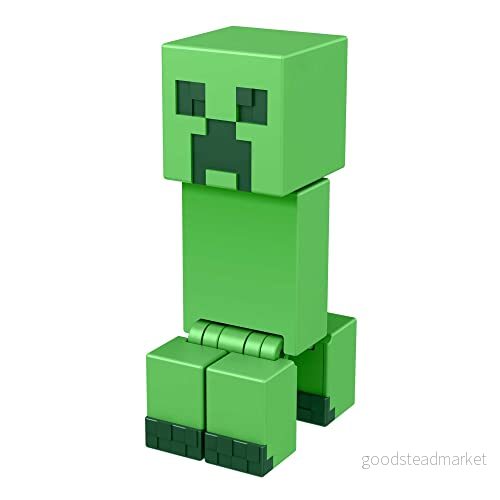 Minecraft Creeper actionfigur, 8,25 cm, med 1 Build a Portal del och tillbehör 194735037193