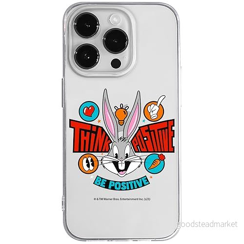 ERT GROUP mobiltelefonfodral för Iphone 14 PRO MAX originalt och officiellt licensierat Looney Tunes mönster Bugs 020 optimalt anpassad till formen på mobiltelefonen, gedeeltelijk transparant 5905795084233