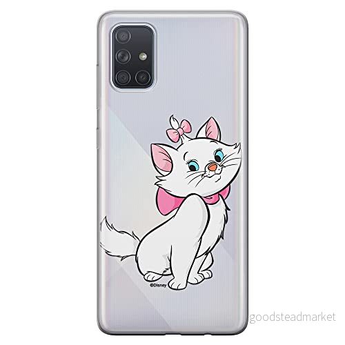 ERT GROUP mobiltelefonfodral för Samsung A71 originalt och officiellt licensierat Disney mönster Marie 007 optimalt anpassad till formen på mobiltelefonen, gedeeltelijk transparant 5905131128966