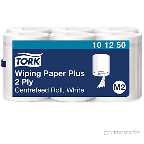 Tork 101250 Multifunktionella pappershanddukar/pappersrullar för M2 centrematningssystem Vit 6 x 160 m 7310791213538