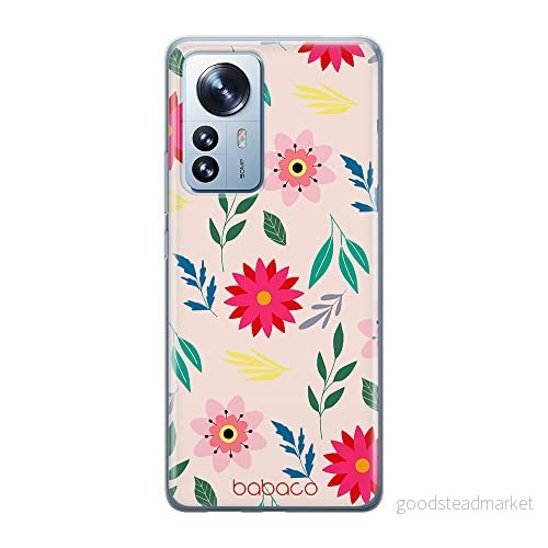 ERT GROUP mobiltelefonfodral för Xiaomi 12 / 12X originalt och officiellt licensierat Babaco mönster Flowers 010 optimalt anpassad till formen på mobiltelefonen, fodral tillverkad av TPU plast 5905511486198