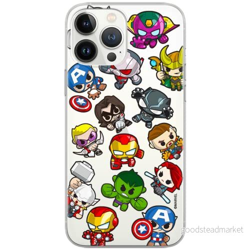ERT GROUP mobiltelefonfodral för Apple Iphone 6/6S originalt och officiellt licensierat Marvel mönster Avengers 024 Vit optimalt anpassad till formen på mobiltelefonen, gedeeltelijk transparant 5904805188404