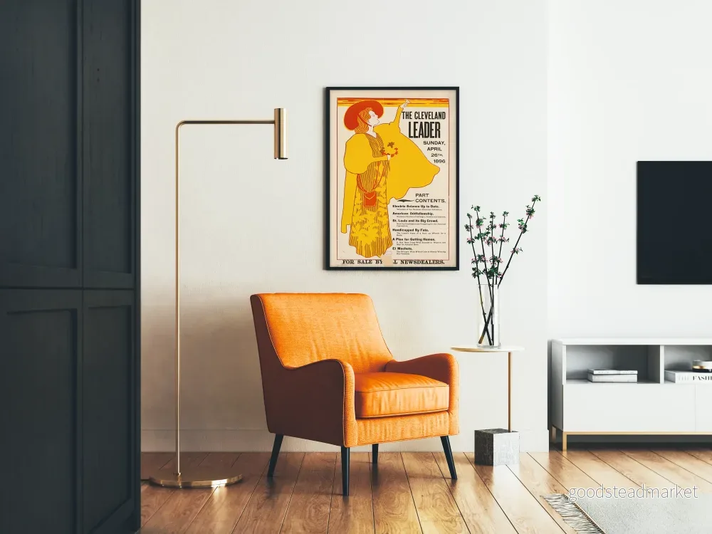 Vintageposter Cleveland Leader 1896 för väggdekoration - Bild 2