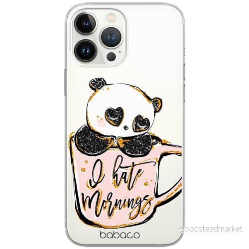 ERT GROUP mobiltelefonfodral för Apple Iphone 12 Mini originalt och officiellt licensierat Babaco mönster Panda 005 Vit optimalt anpassad till formen på mobiltelefonen, gedeeltelijk transparant 5904805415906