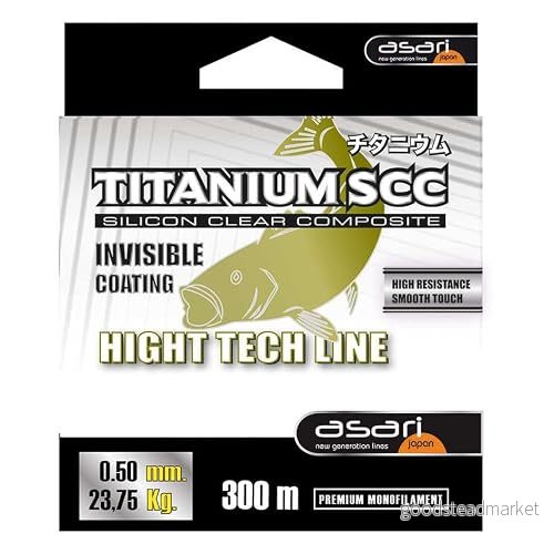 ASARI B/300m TITANIUM SCC gris 0,22 mm, fisketillbehör för organiserat fiske 8430292308690