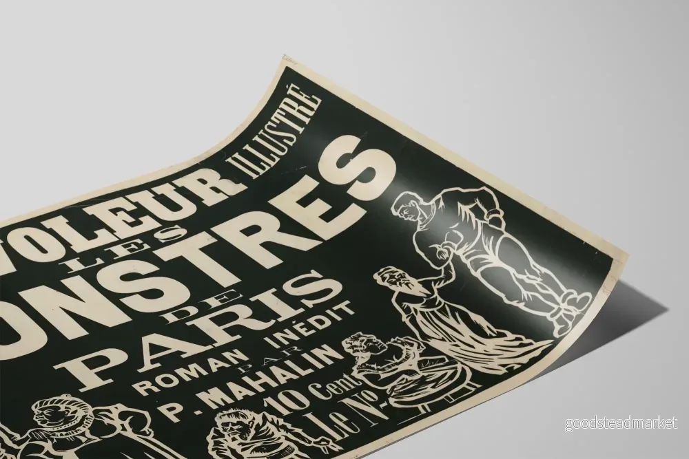 Vintageposter av Paris-monstren - Läs i Le Voleur Illustré - Bild 2