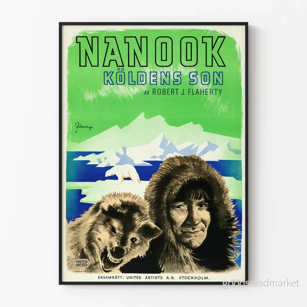 Väggdekorationsposter Nanook of the North av Robert J. Flaherty